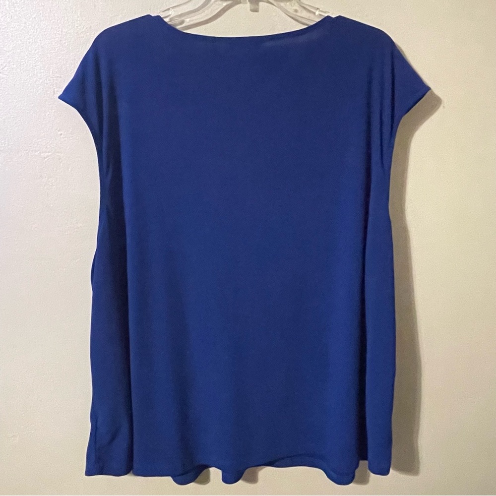 89th + Madison Royal Blue Zip Up Sleeveless Blouse Sz. 3X - Picture 6 of 11